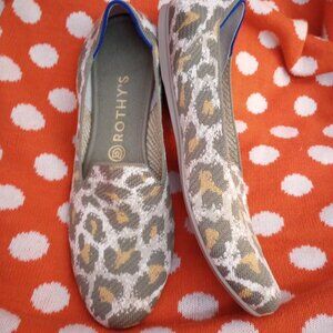 Rothy's Loafer Smoke Spot Size 10 green leopard